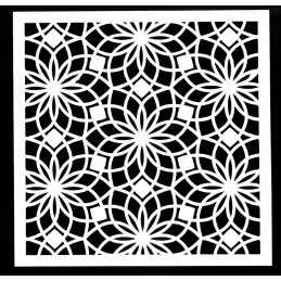 POCHOIR PLASTIQUE 13*13cm : motif fantaisie (23) 
