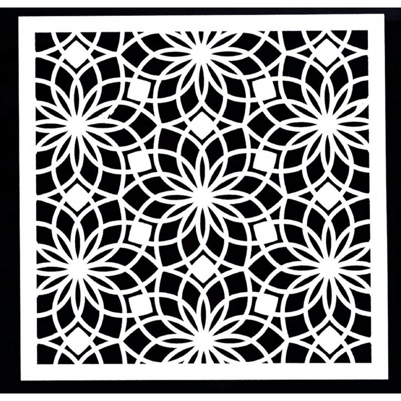 POCHOIR PLASTIQUE 13*13cm : motif fantaisie (23) POCHOIR PLASTIQUE 13*13cm : motif fantaisie (23)