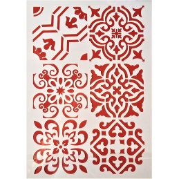 POCHOIR PLASTIQUE 30*21cm : motif antique (18) 
