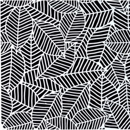 POCHOIR PLASTIQUE 13*13cm : feuille (10) 