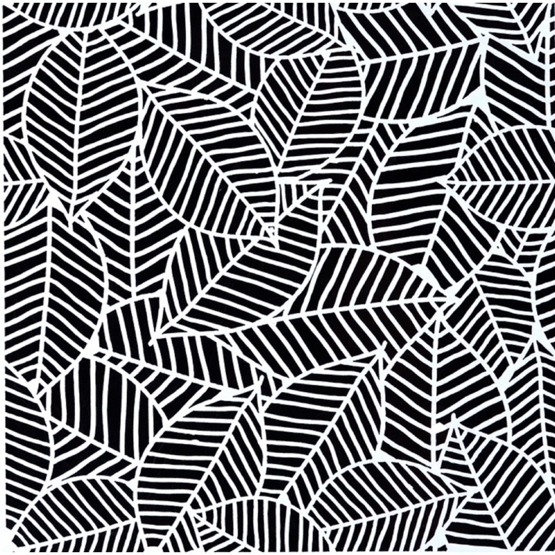 POCHOIR PLASTIQUE 13*13cm : feuille (10) 