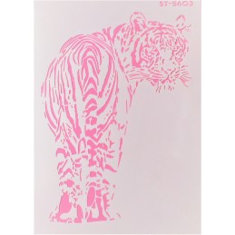 POCHOIR PLASTIQUE 30*21cm : tigre (01) 