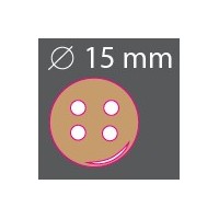 Bouton bois rond 15mm