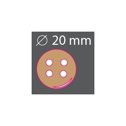 Bouton bois rond 20mm