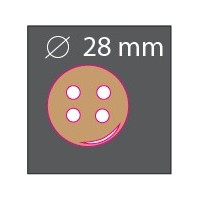 Bouton bois rond 28mm